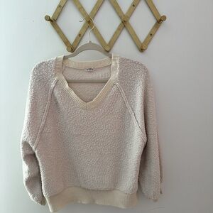 Cream V-Neck Sweater